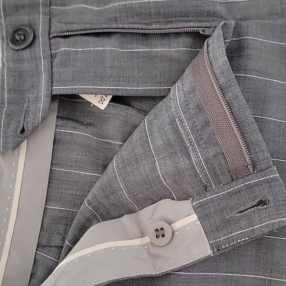 Armani Collezioni Gray Pinstripe Trousers - Picture 7 of 11